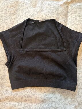 Gymshark Adapt Fleck Women's Black Cropped Active Top